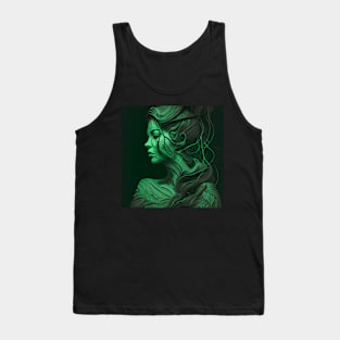 Abstract Green Woman Art Tank Top